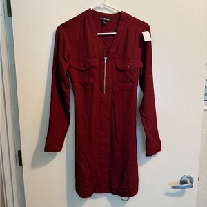 Express Burgundy Midi Dress